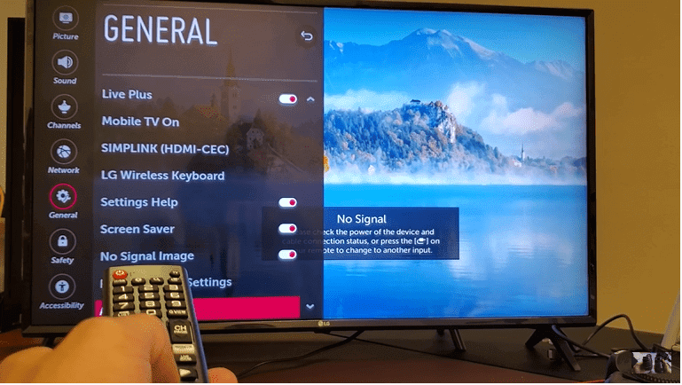 Hide apps on an LG smart TV