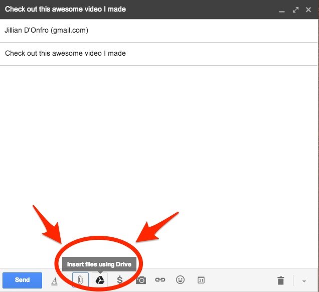 Send images and video to Gmail