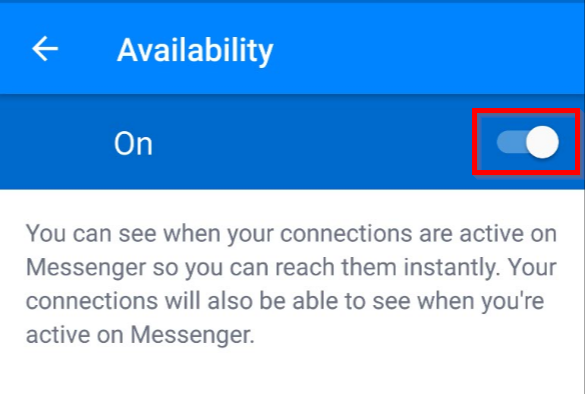 messenger says im active but im not