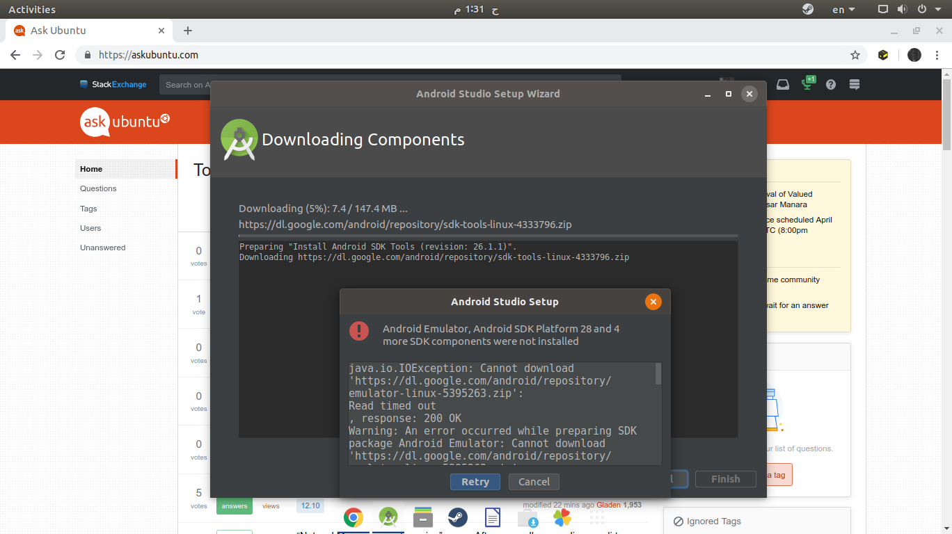 where does android studio install android sdk