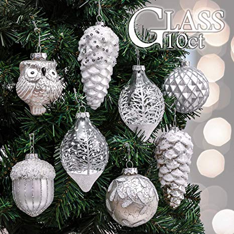 silver christmas tree balls