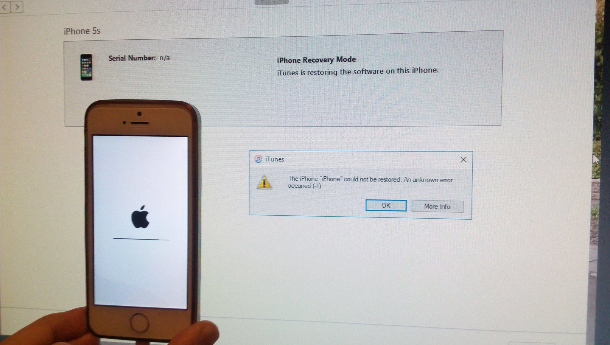 iPhone Restoring Error
