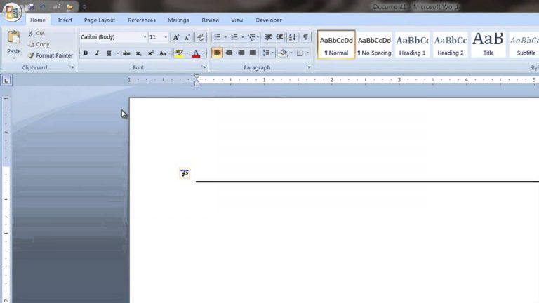 Make a Line in Word