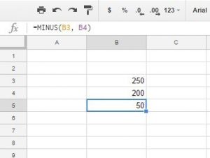 Subtract In Google Sheets