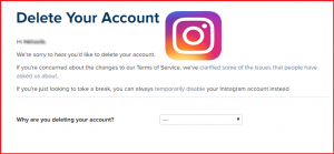 Delete Instagram Account