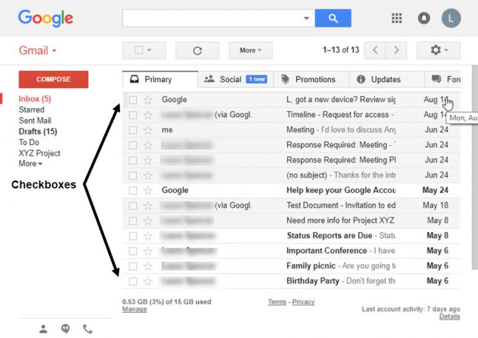 does gmail automatically delete old mail