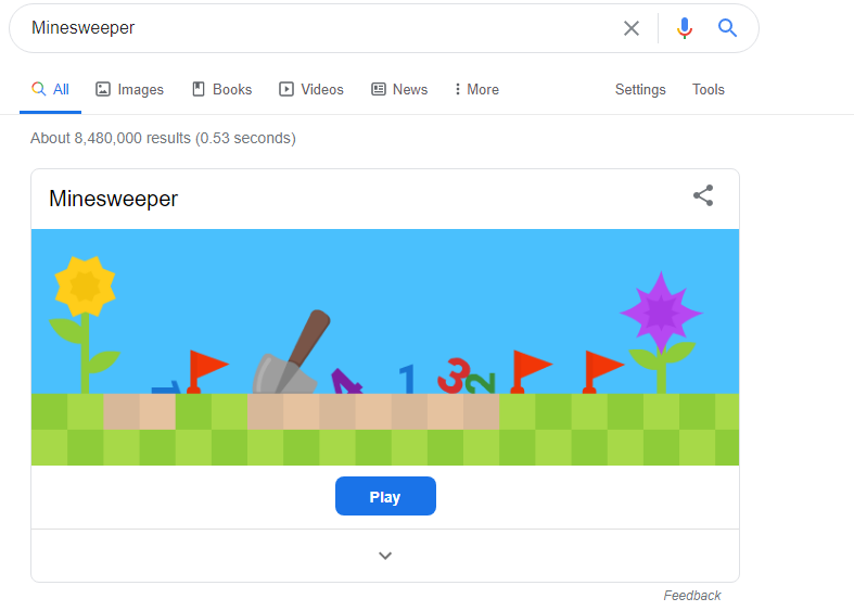 how to play minesweeper on google