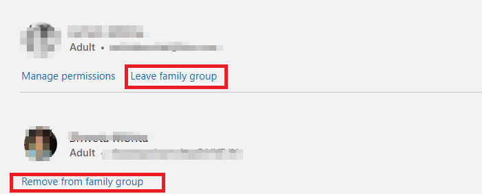 Disable Microsoft Family