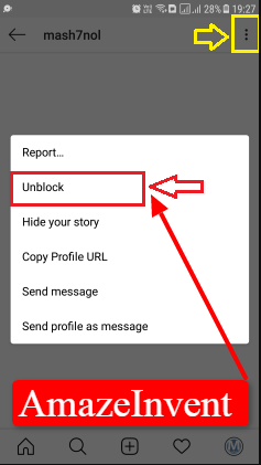 unblock someone on Instagram