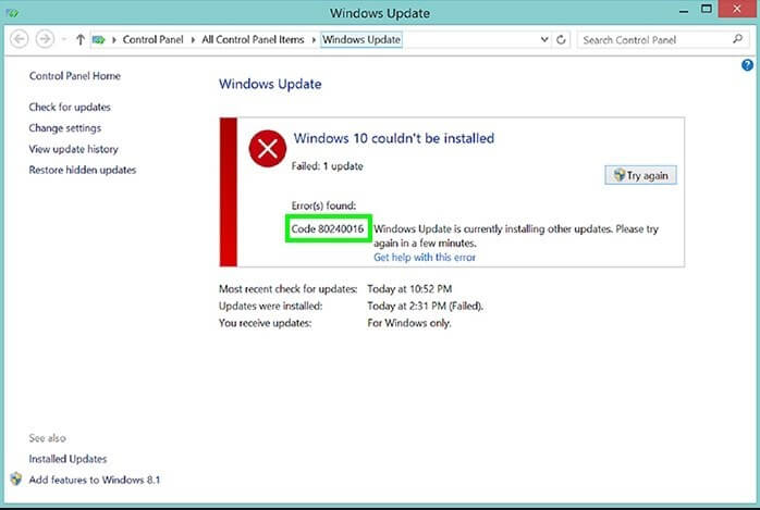 fix Windows Update Error 80070103