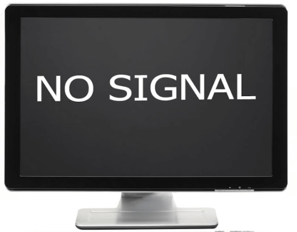 my monitor say no signal when computer is on