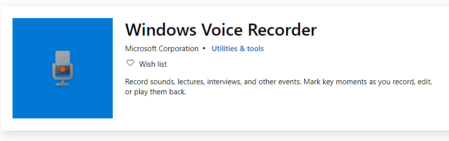 microsoft audio recording software