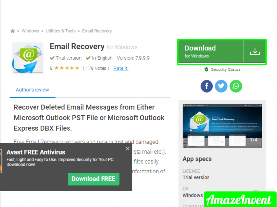 recover outlook email account