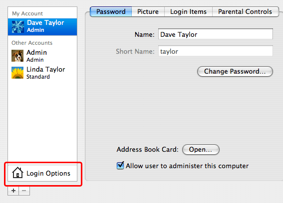 Change admin Name on Macbook