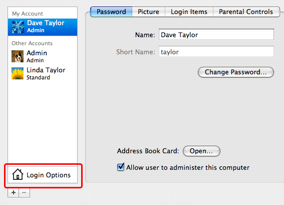 how to change admin user on macbook air