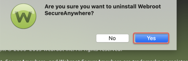 uninstall webroot on mac