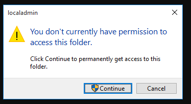 Get the Administrator Permission in windows 10