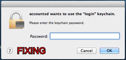 Accountsd Wants To Use The Login Keychain