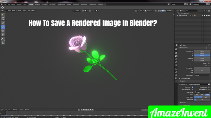 save a rendered image in Blender