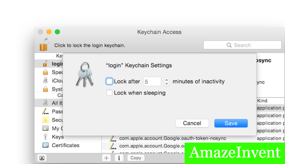Turning Keychain Auto-Lock Off