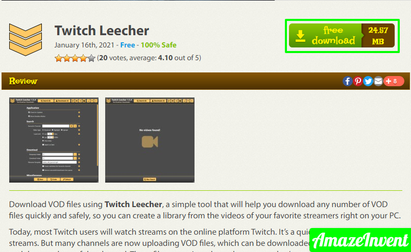 twitch leecher 1.7 search error