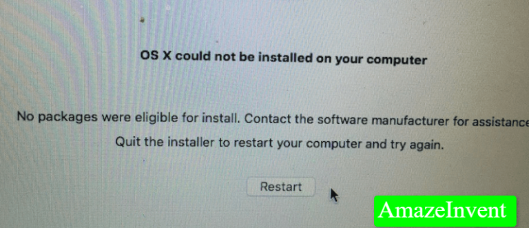 Fix the macOS Could Not Be Installed