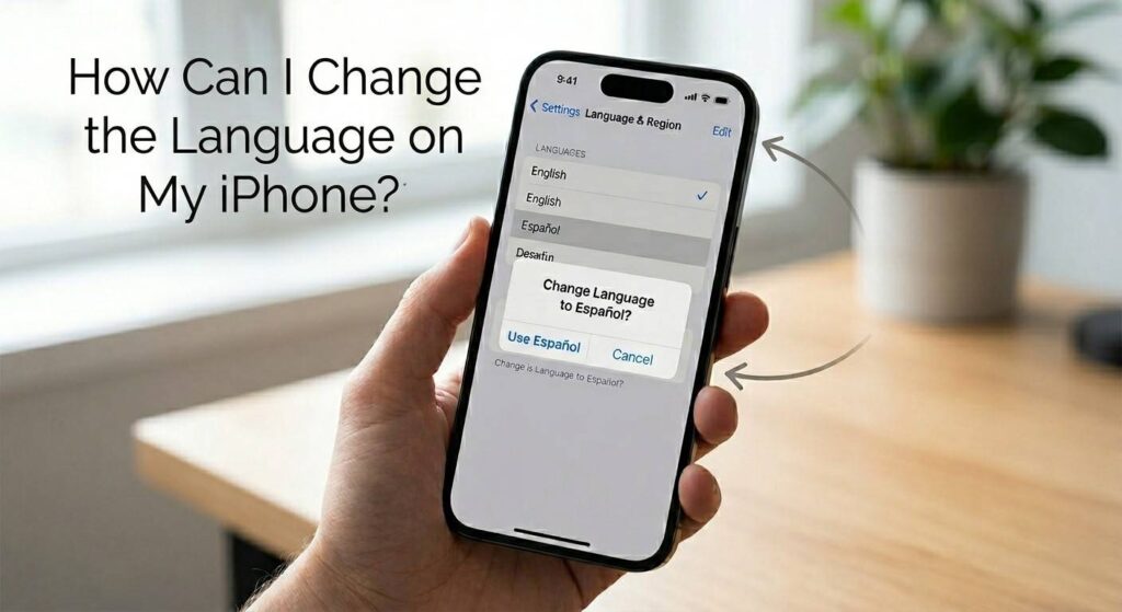 how can i change the language on my iphone