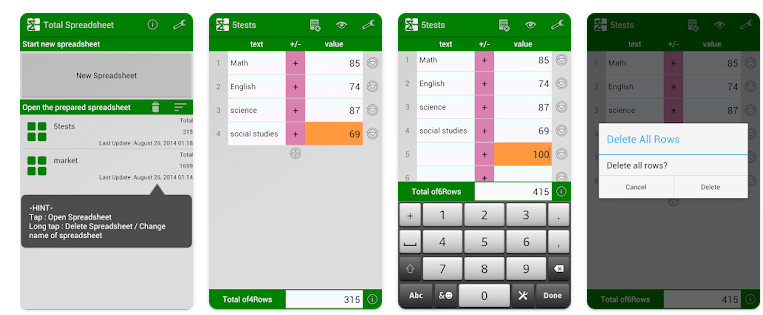 Best Spreadsheet Apps for Android