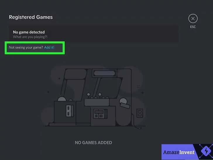 Step 5 — Click "Add it!" next to "Not seeing your game?"
