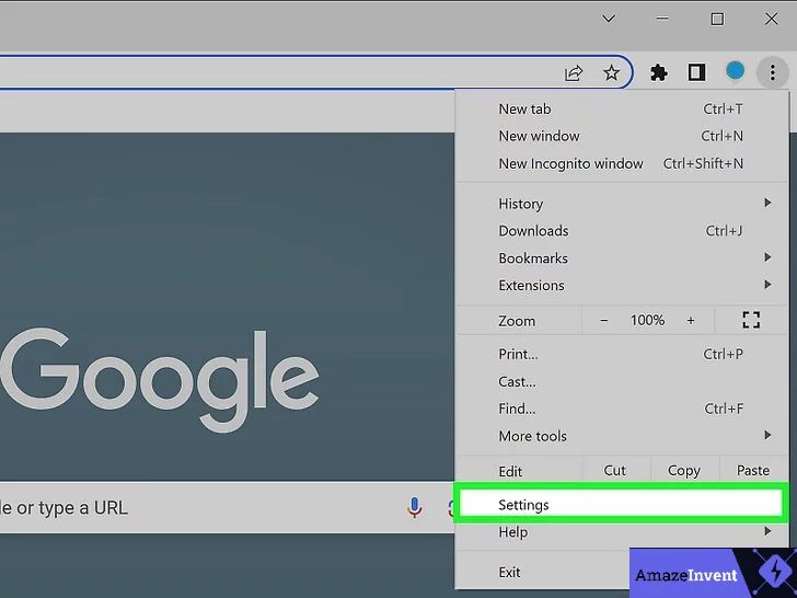 Step 2 — Click the three-dot menu (⋮) and choose Settings
